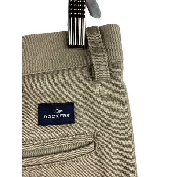 Dockers Mens Khaki Pleated Classic Fit Pants W36 L30 100% Cotton - Picture 3 of 5